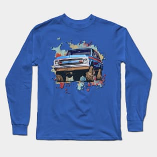 Vibrant Pop Art Chevy K5 Blazer - Bold and Colorful Long Sleeve T-Shirt